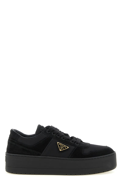 the downtown bold prada sneakers redefine classic volumes through a platform sil