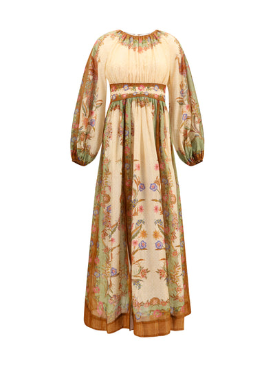 indra elasticated waist maxi dress