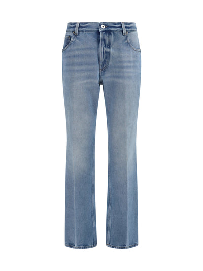 washed denim five-pocket jeans