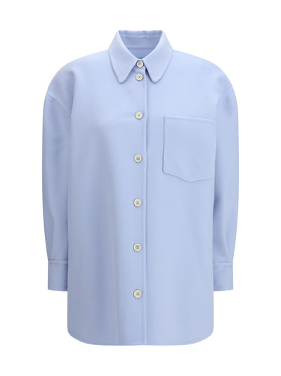 long shirt in double wool