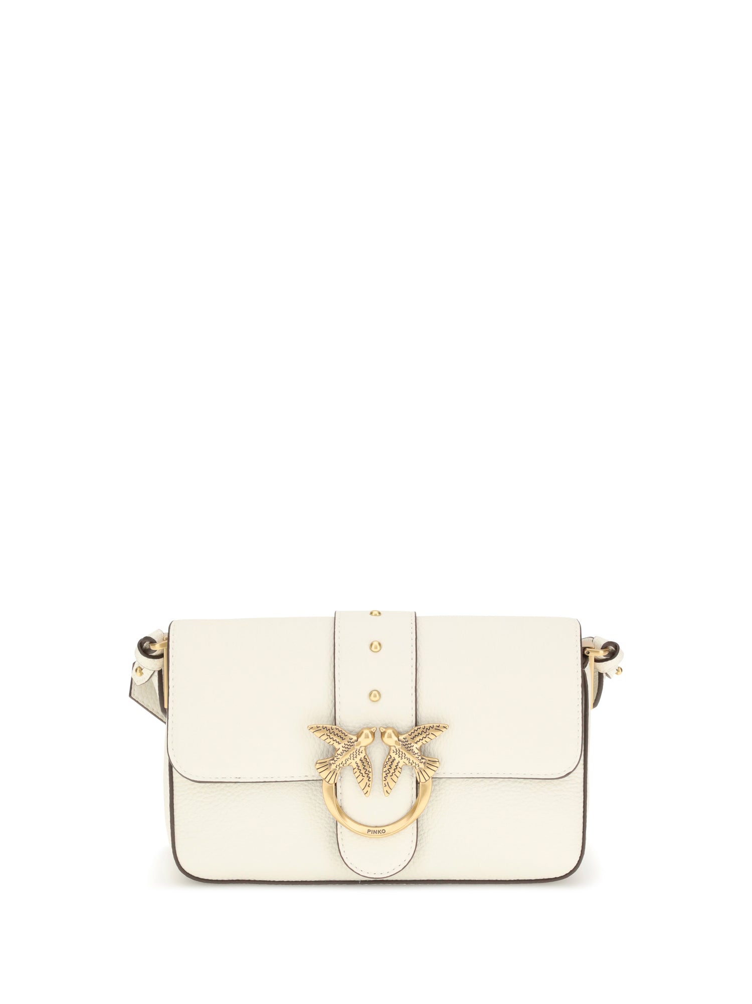PINKO OS love leather shoulder bag