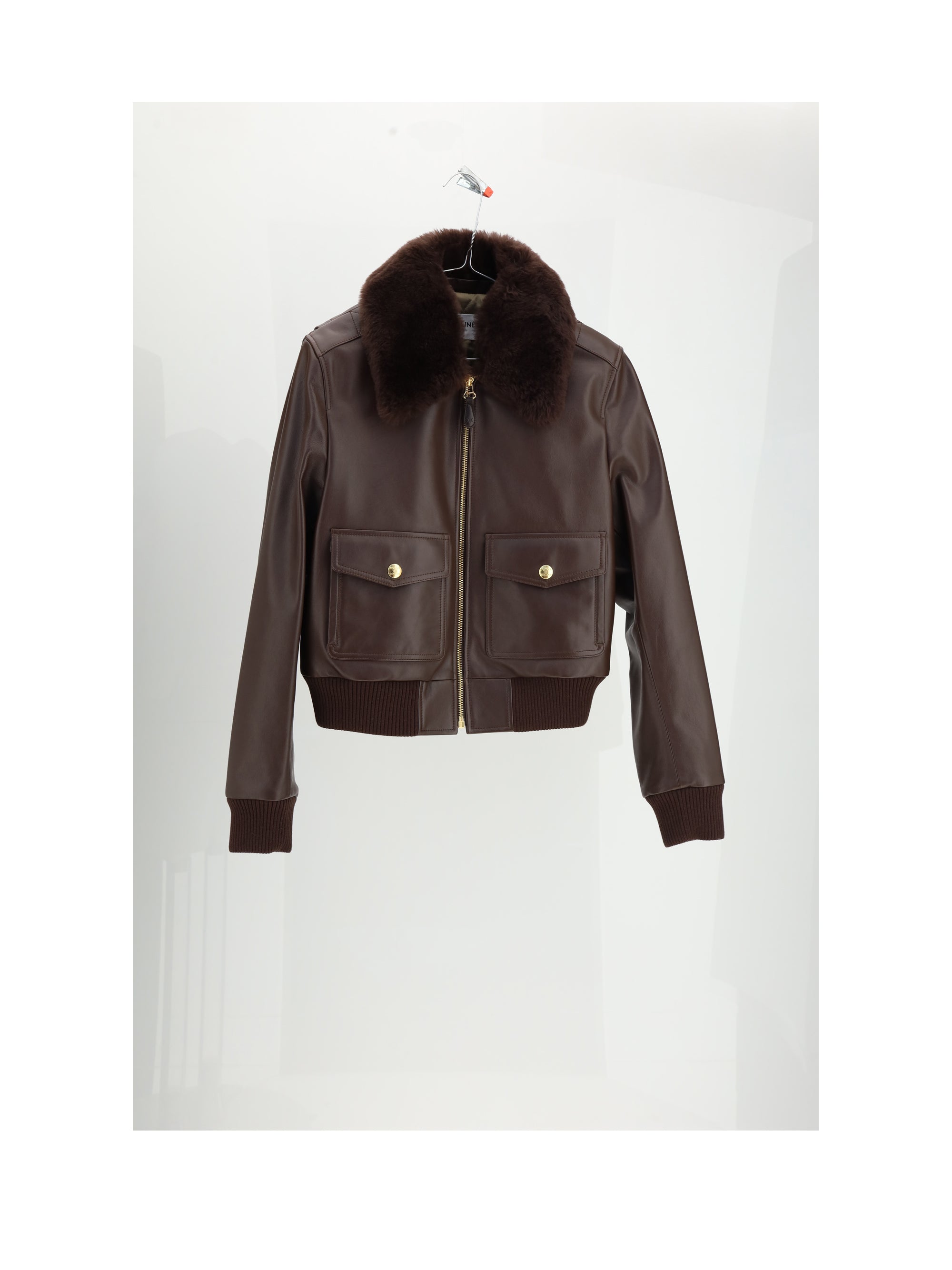 CELINE 38 blouson aviateur col amovible