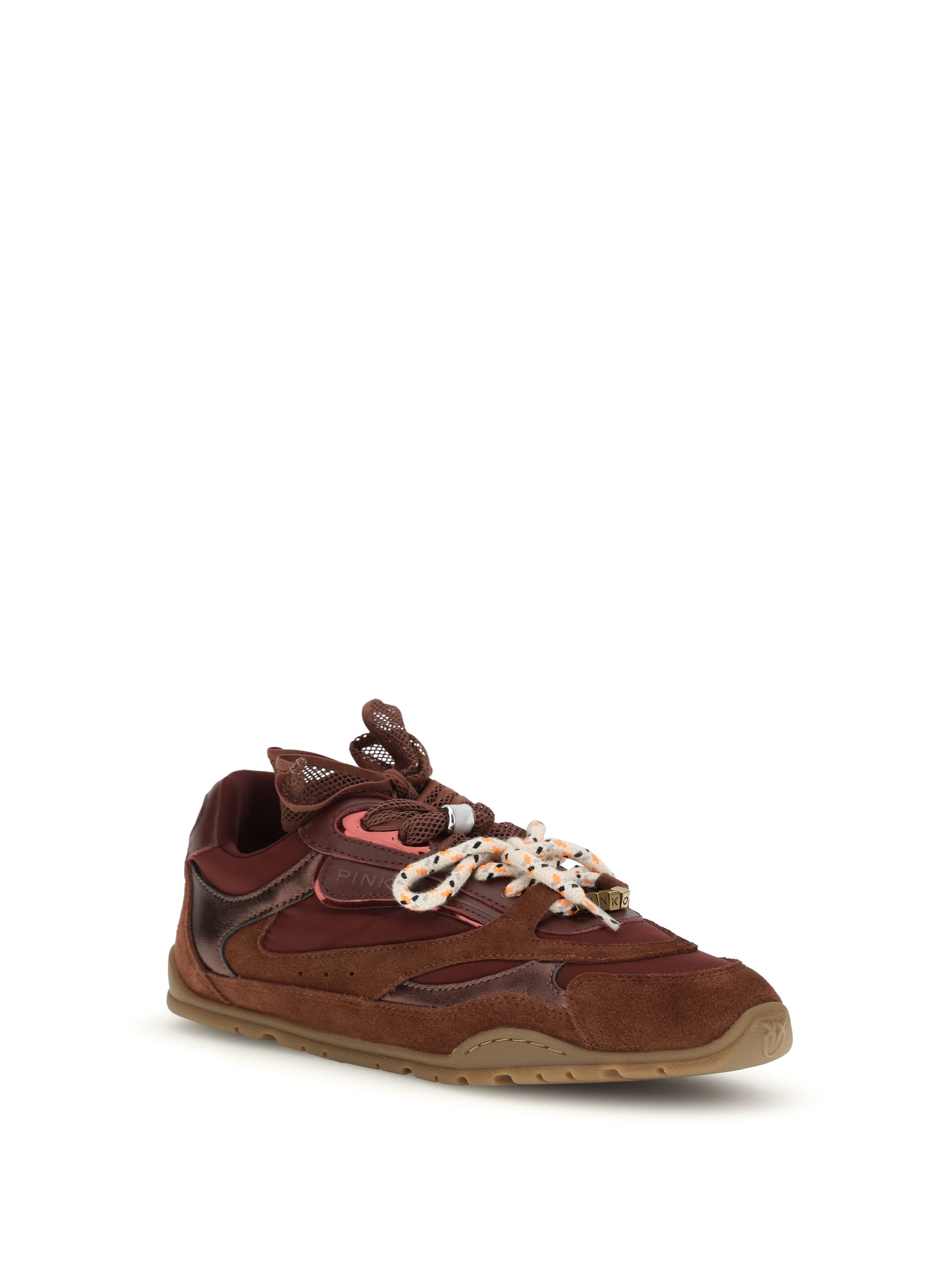 PINKO 36 yulia sneakers in suede with nylon inserts