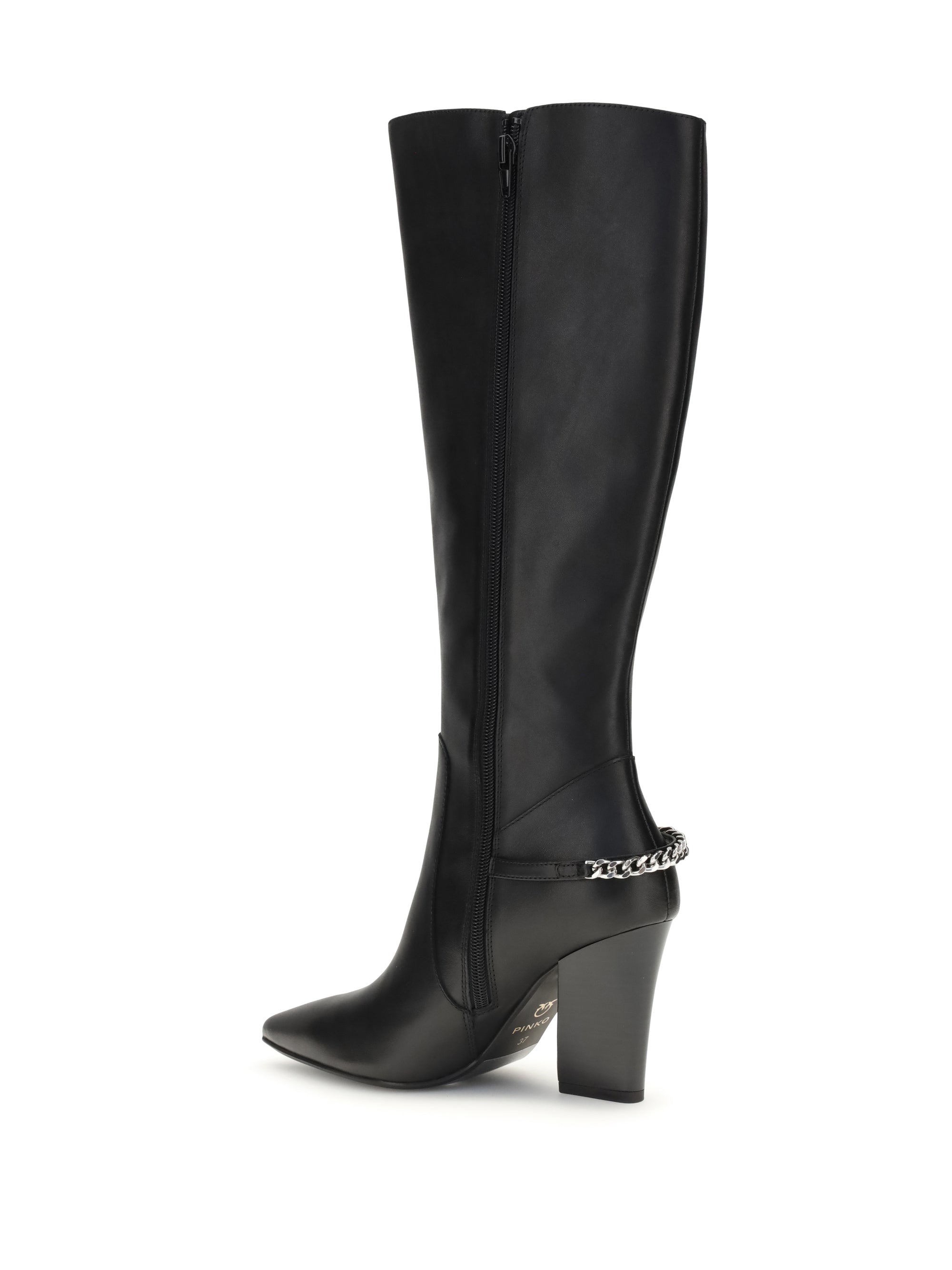 PINKO 36 viola high boots