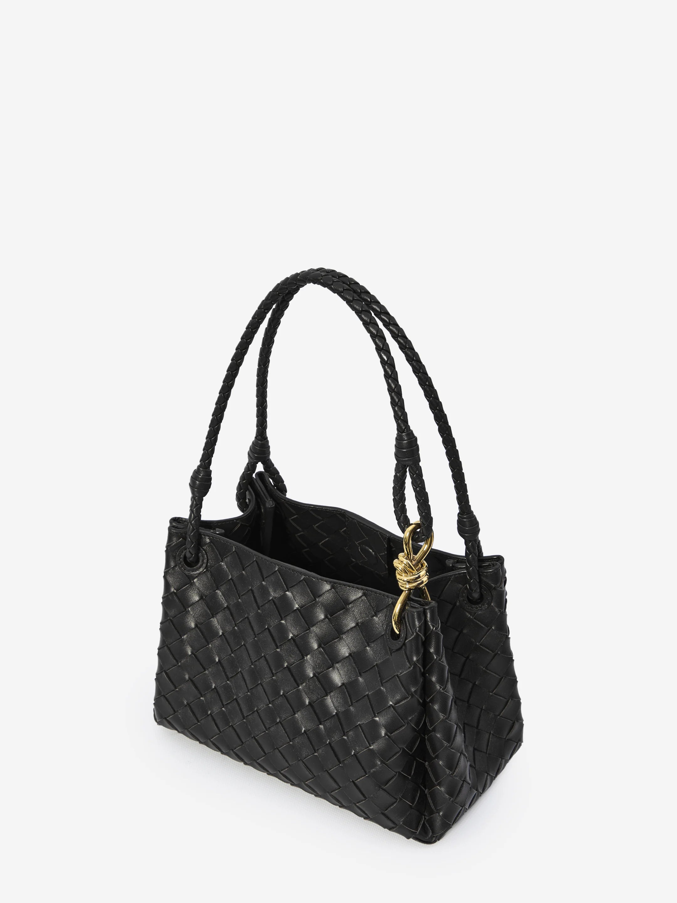 BOTTEGA VENETA OS parachute black medium bag