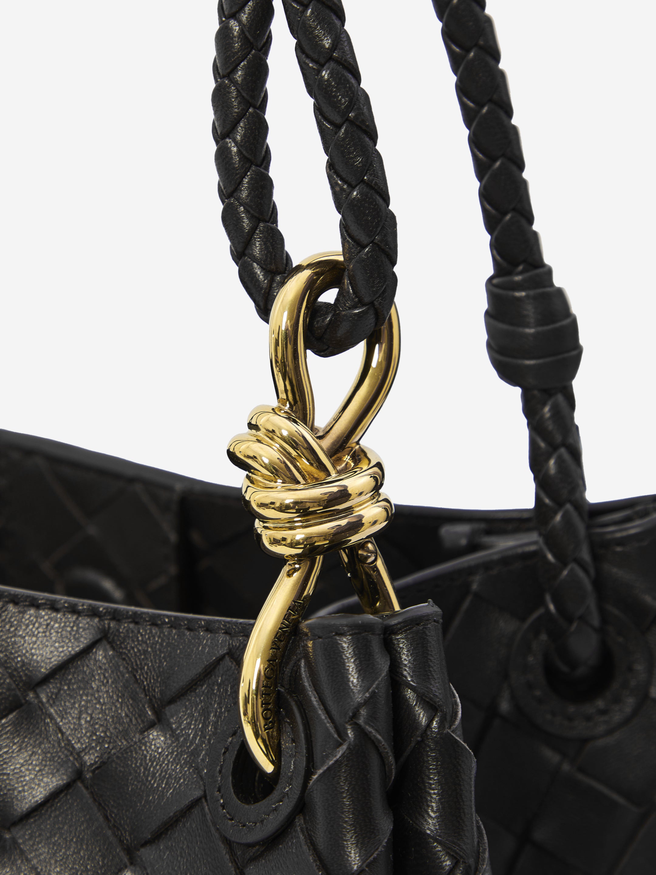 BOTTEGA VENETA OS parachute black medium bag