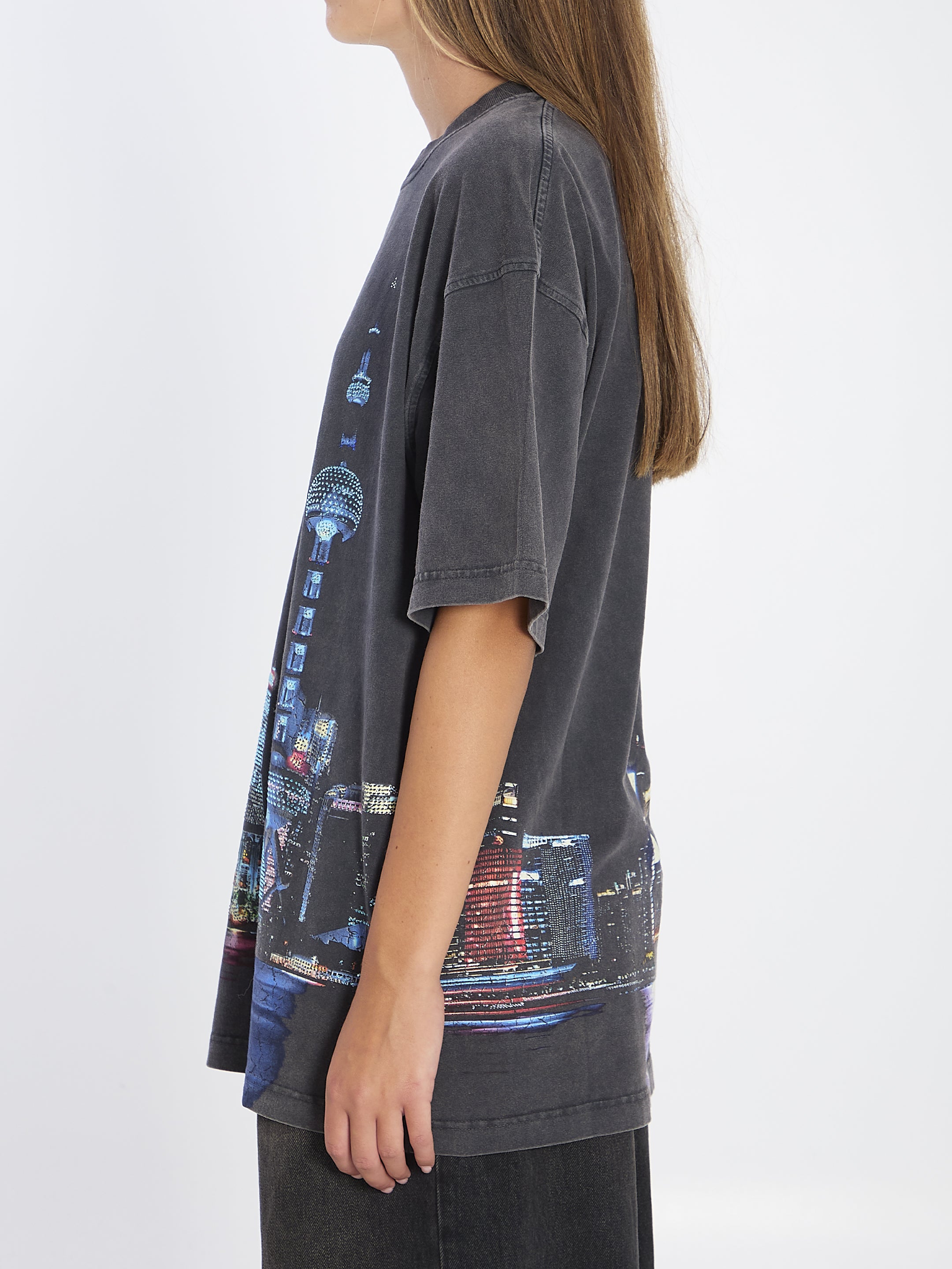 ALEXANDER WANG S t-shirt with rhinestones