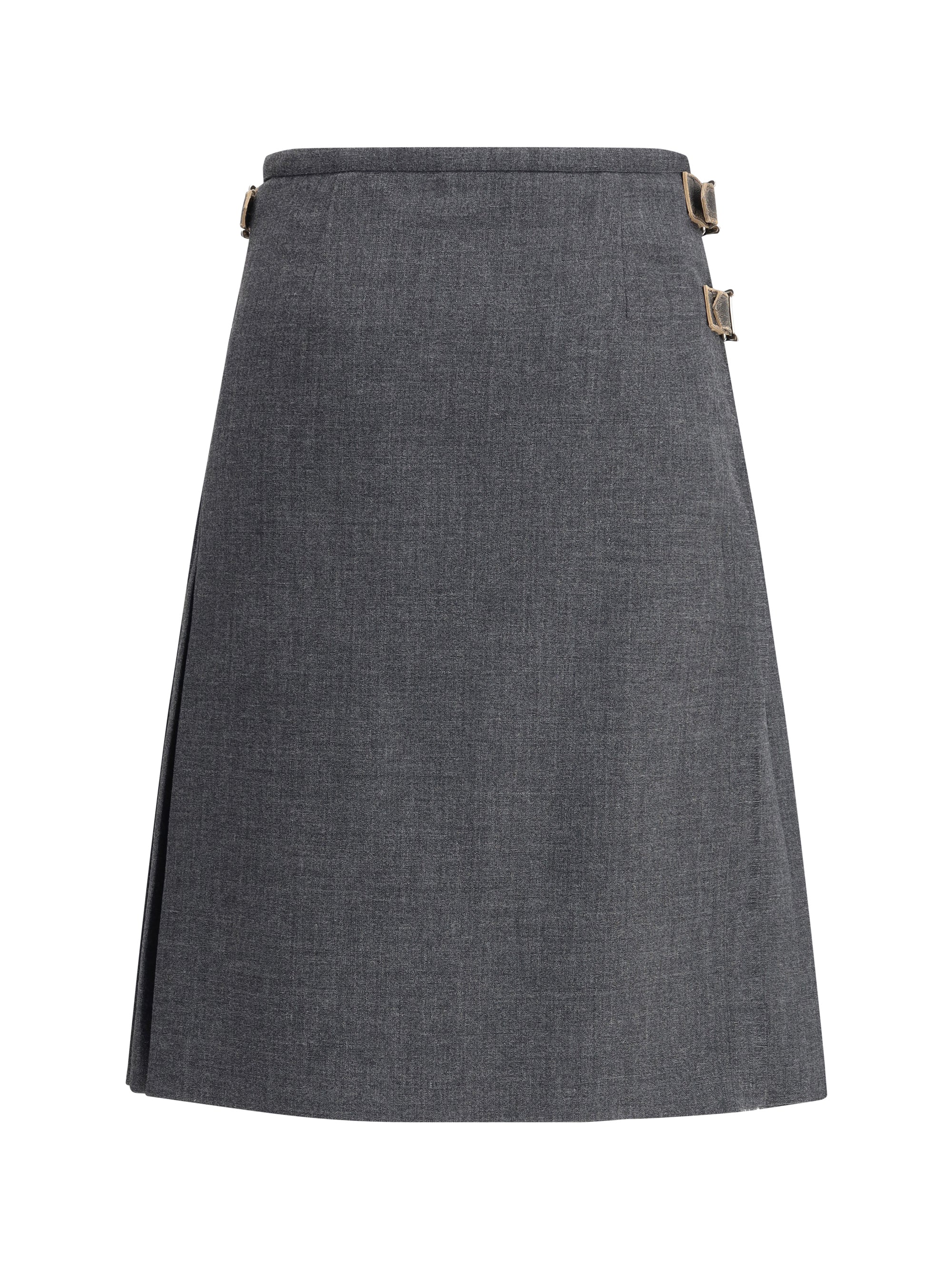 PRADA 40 pleated skirt in kid mohair