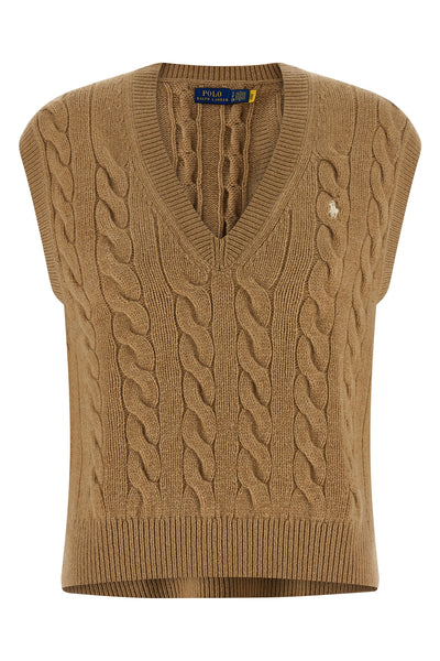 braided wool and cashmere blend vest