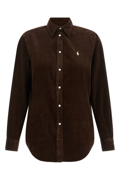 the polo ralph lauren corduroy shirt establishes a base of tactile sophisticatio