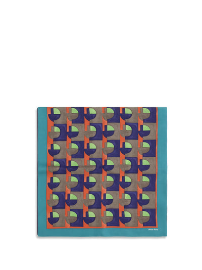 geometric print scarf