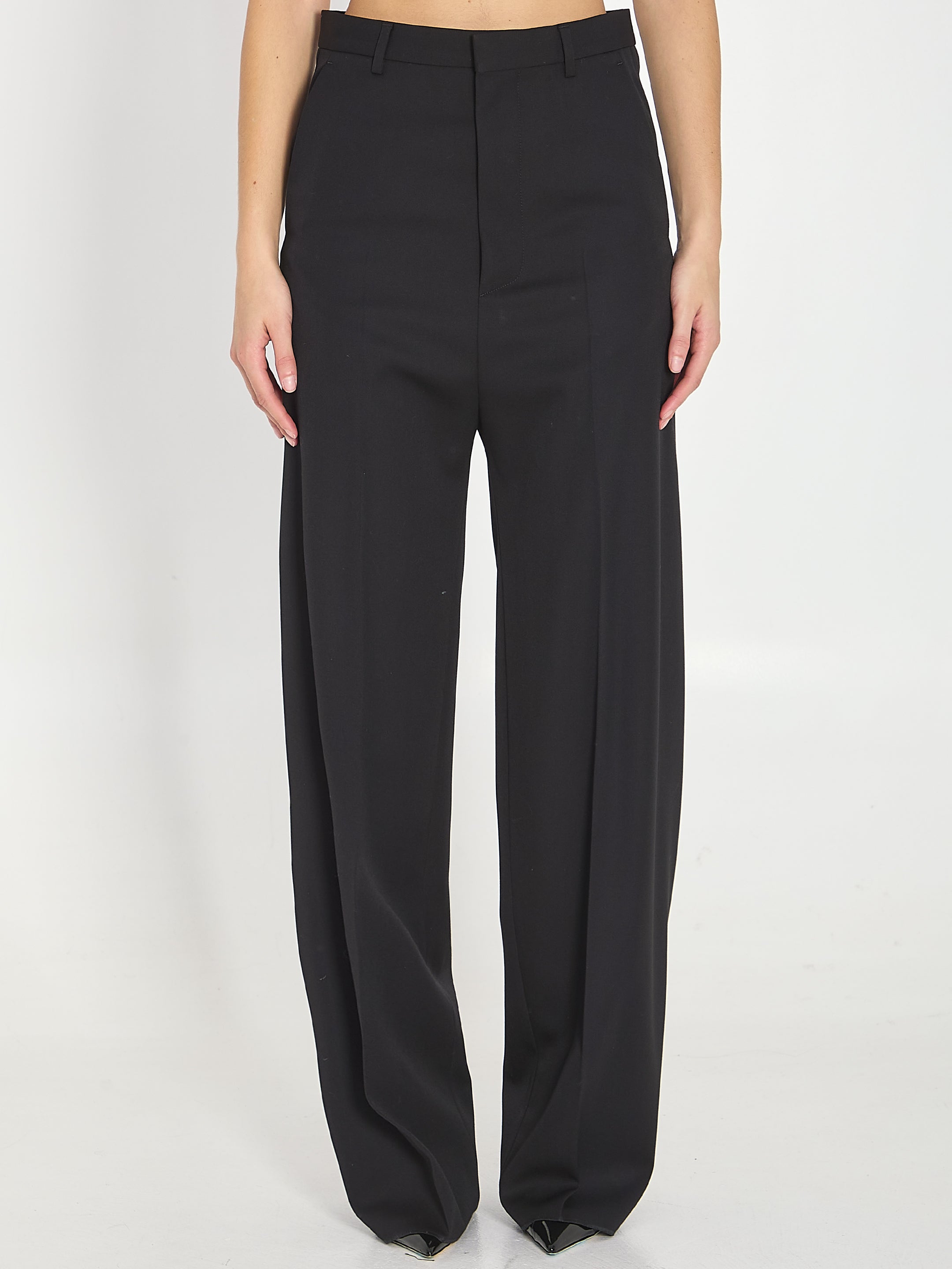 BALENCIAGA 36 tailored wool trousers