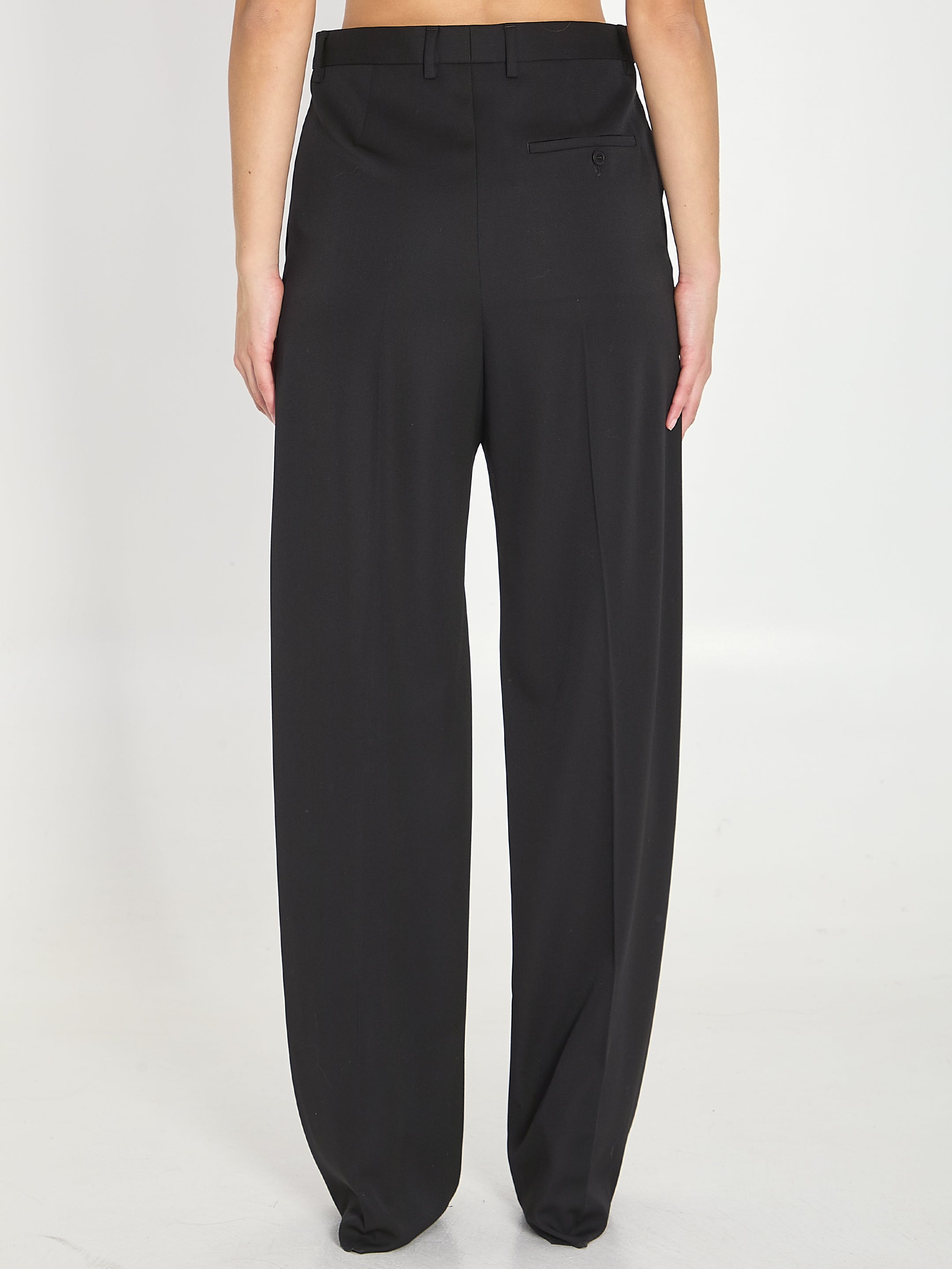 BALENCIAGA 36 tailored wool trousers