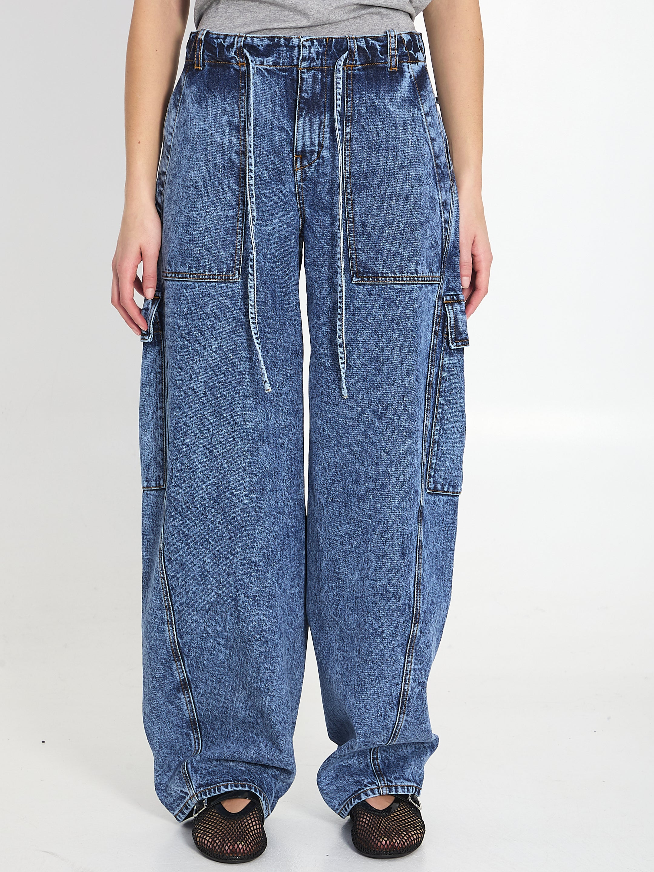 ALAIA 34 cargo denim pants