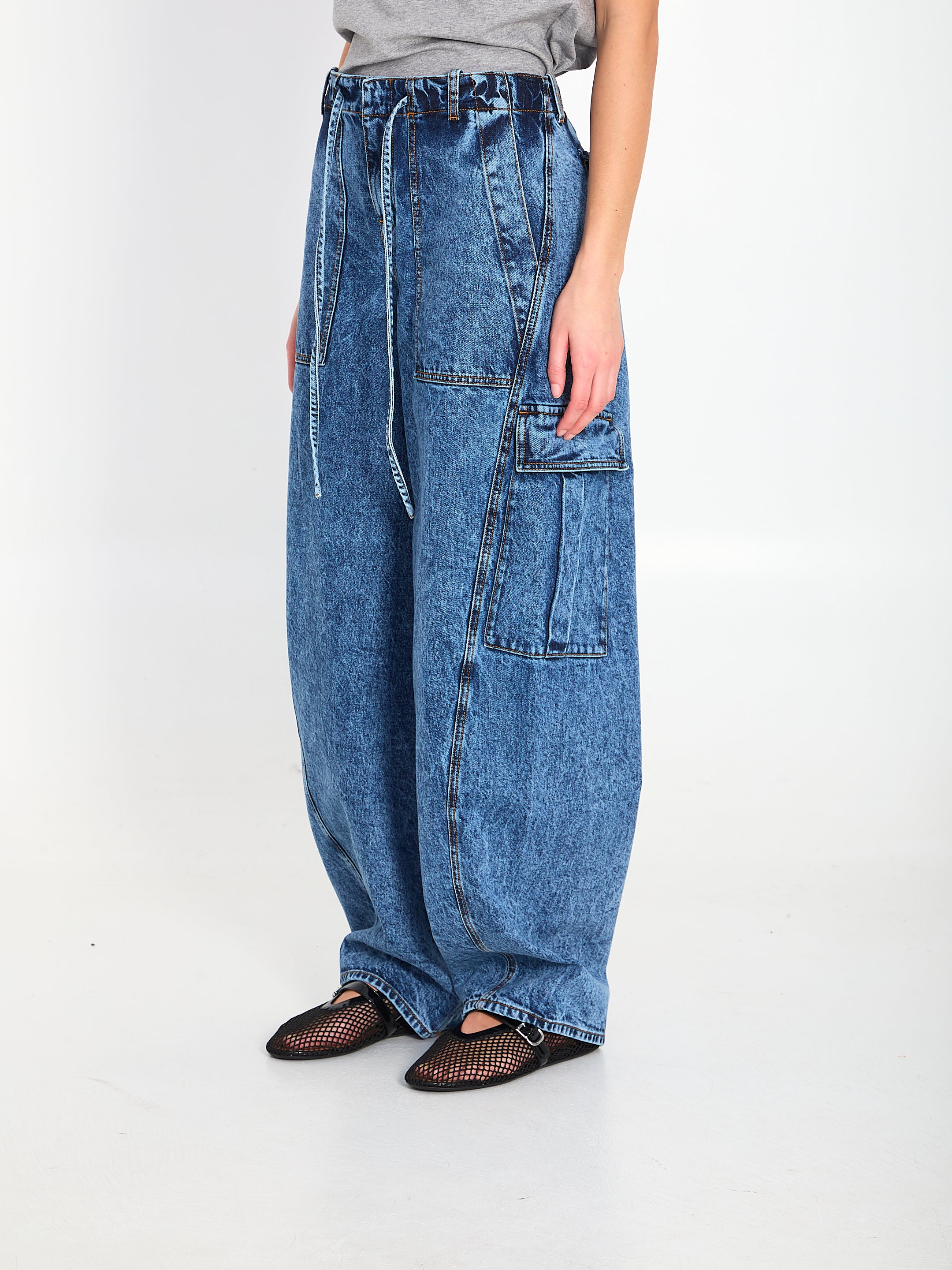 ALAIA 34 cargo denim pants