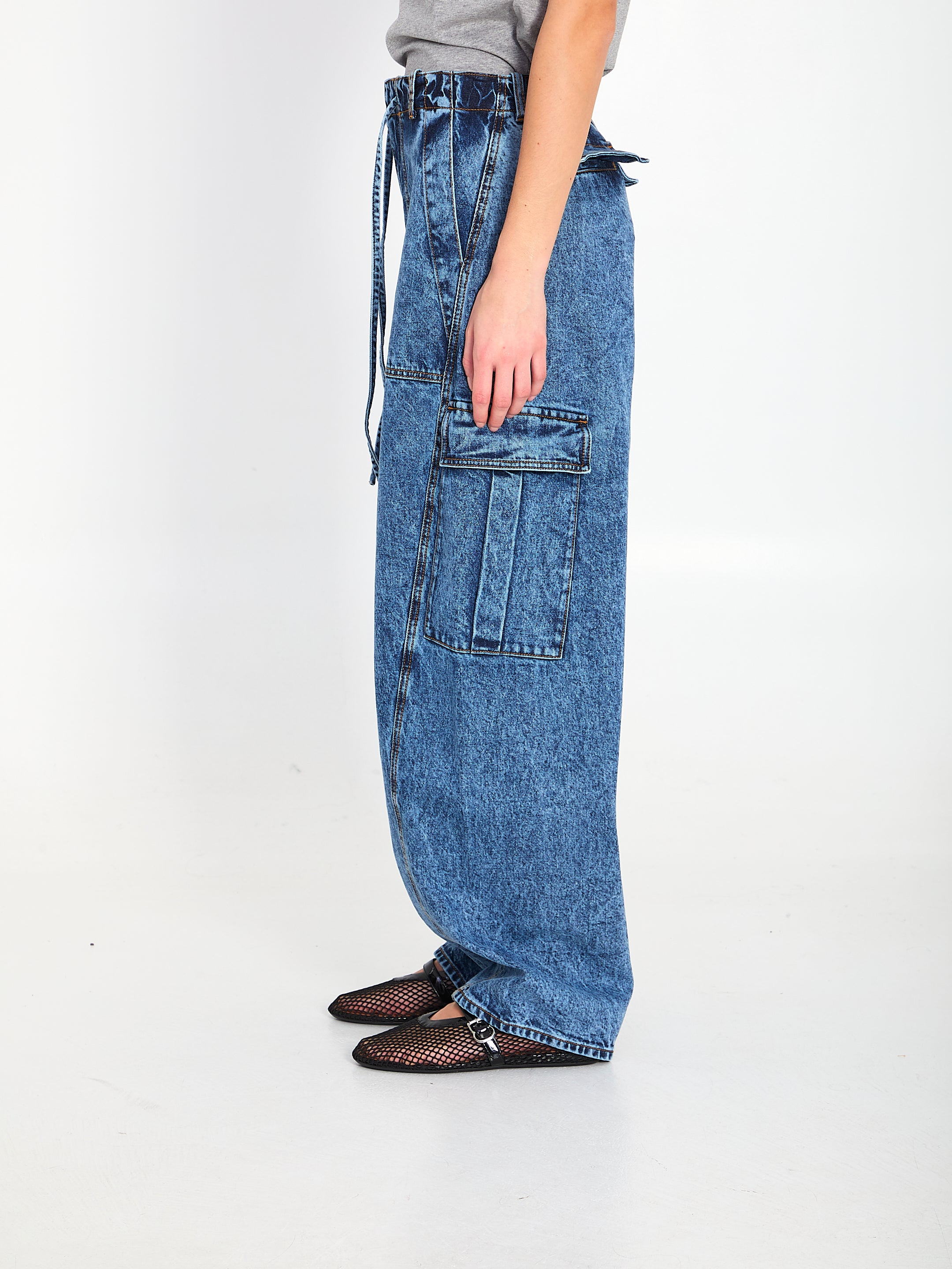 ALAIA 34 cargo denim pants