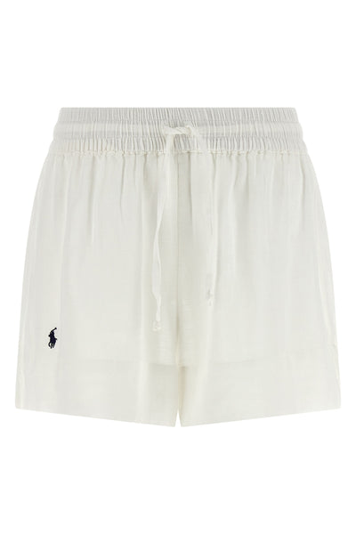 shorts in slightly transparent linen and cotton blend