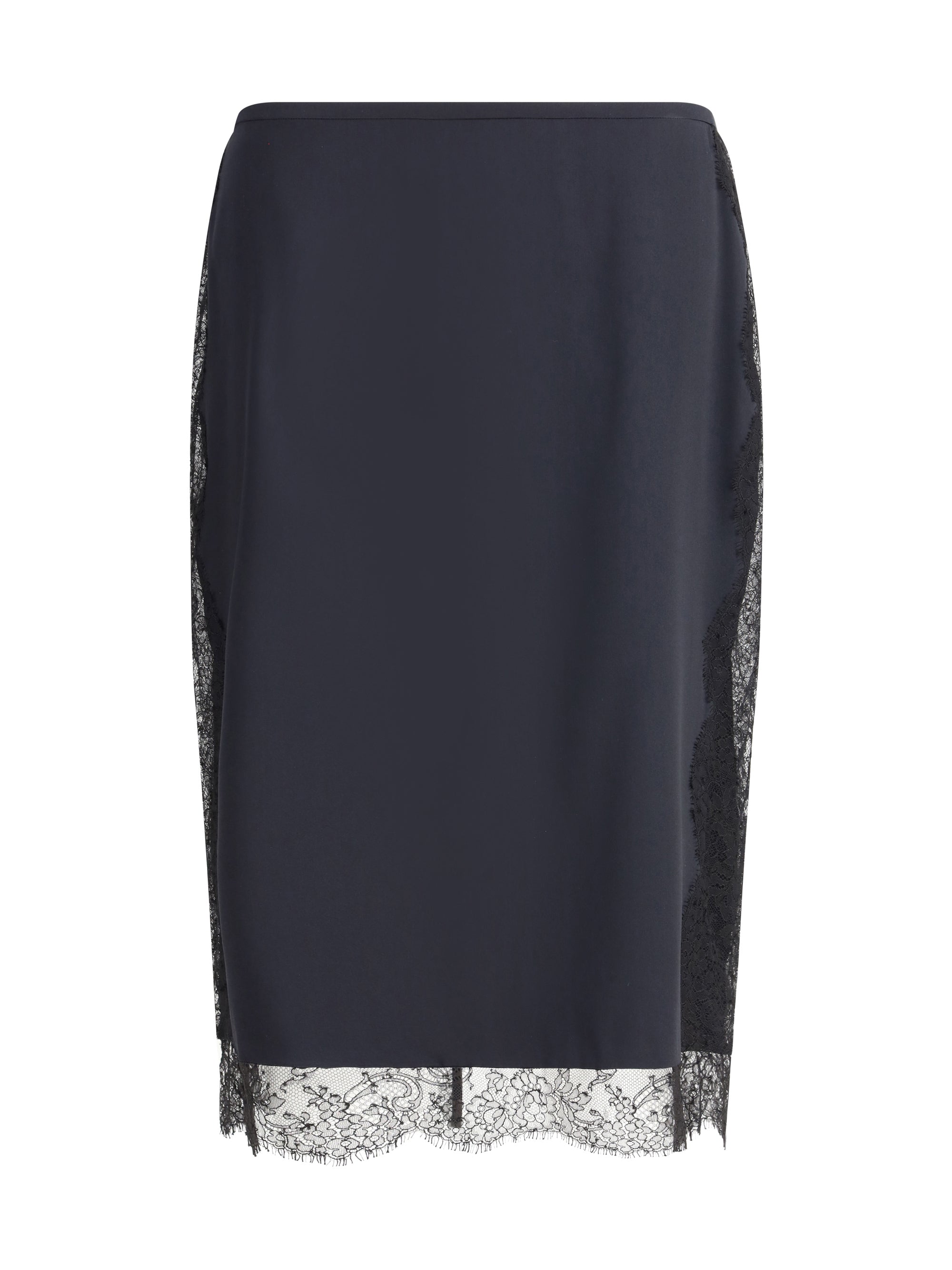 TOM FORD 42 satin skirt with lace details