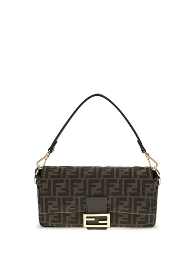 baguette shoulder bag in ff jacquard