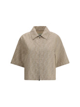 FENDI 40 chambray cropped jacket