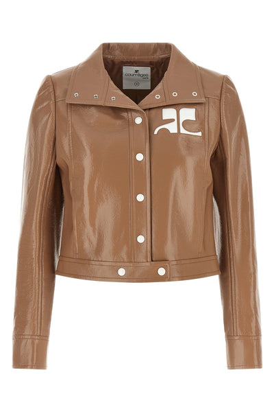 the reedition vinyl courrèges jacket reinterprets the historical codes of the
