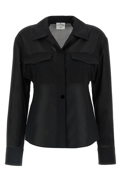 semi-transparent cotton blend shirt