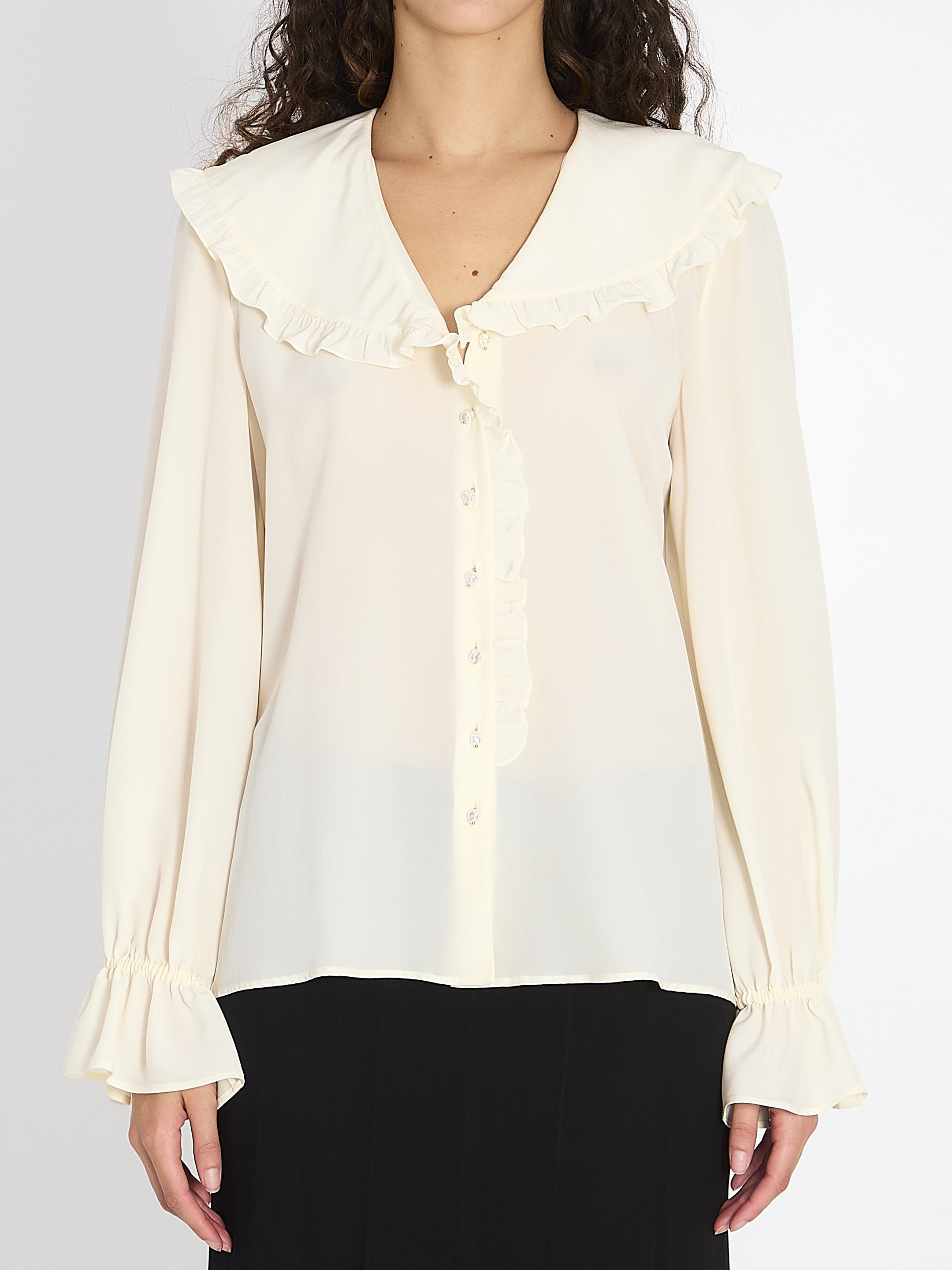 CHLOE 38 fluid silk blouse