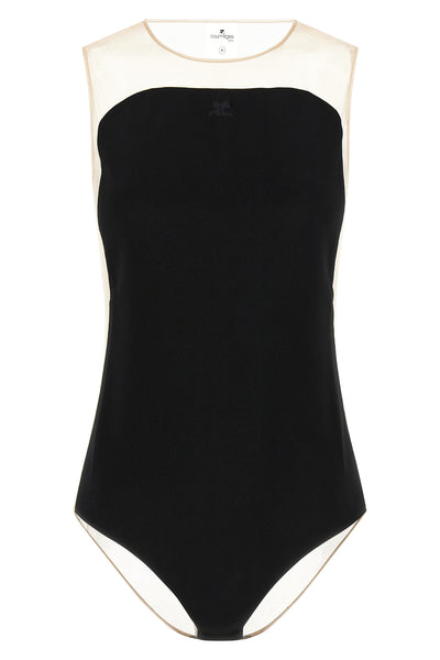 ilusion sunshiel bodysuit in transparent tulle