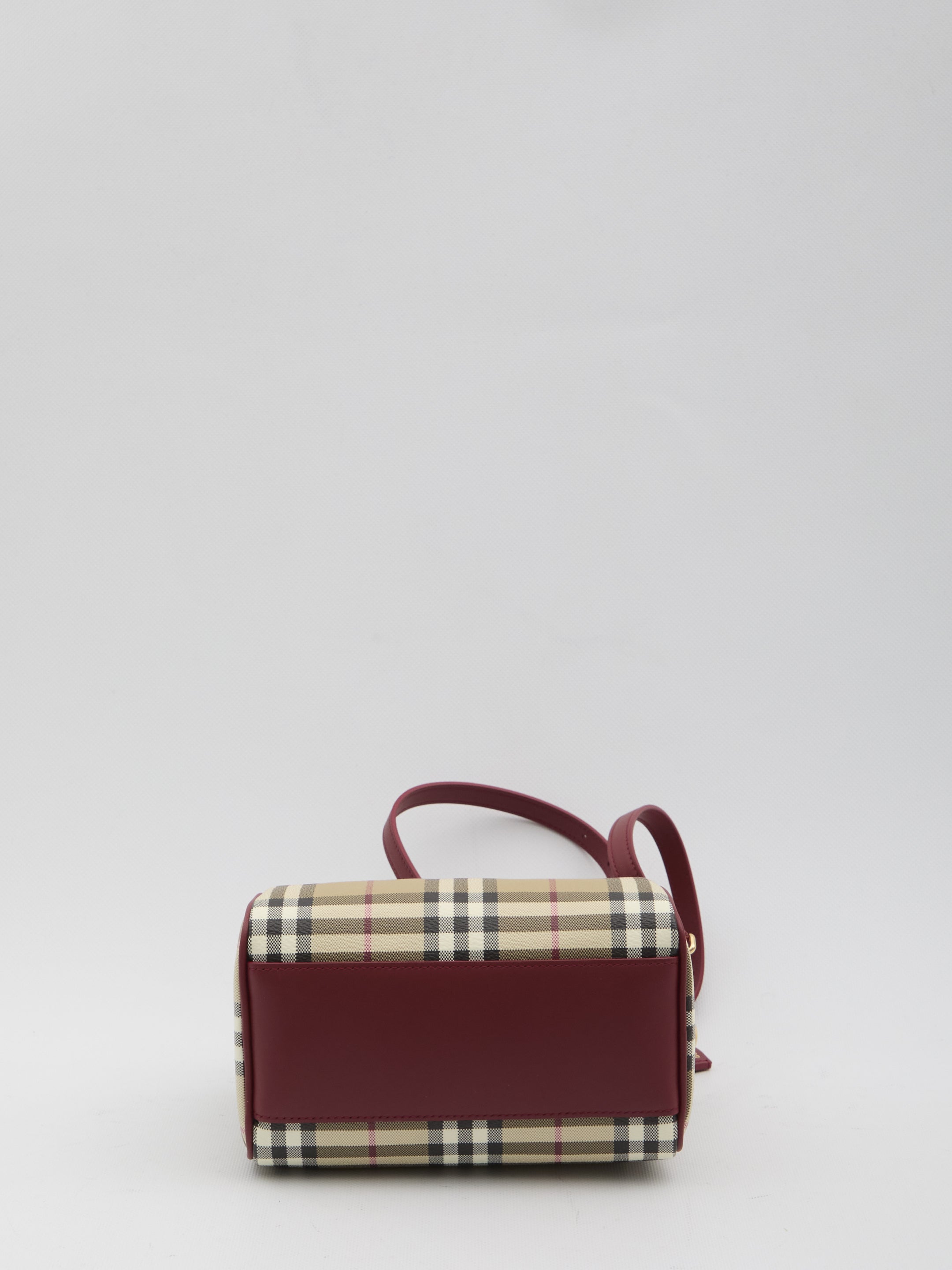 BURBERRY OS check bowling bag mini