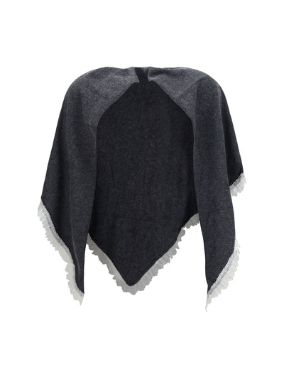openwork wool cape