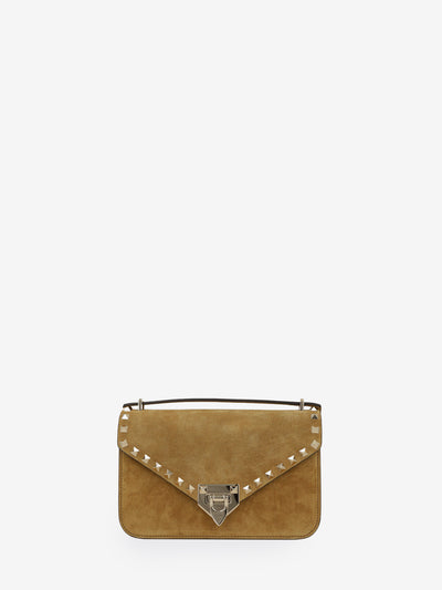rockstud small suede crossbody bag