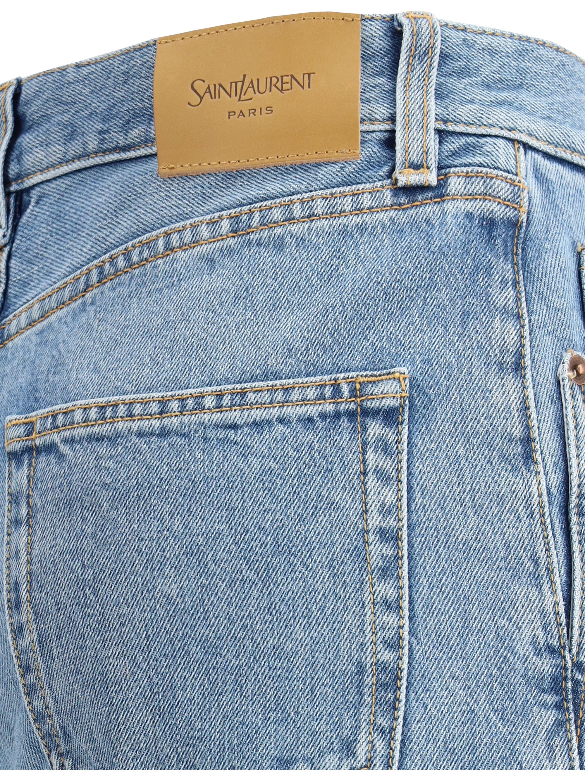 SAINT LAURENT 25 90s-inspired slim-fit jeans in denim