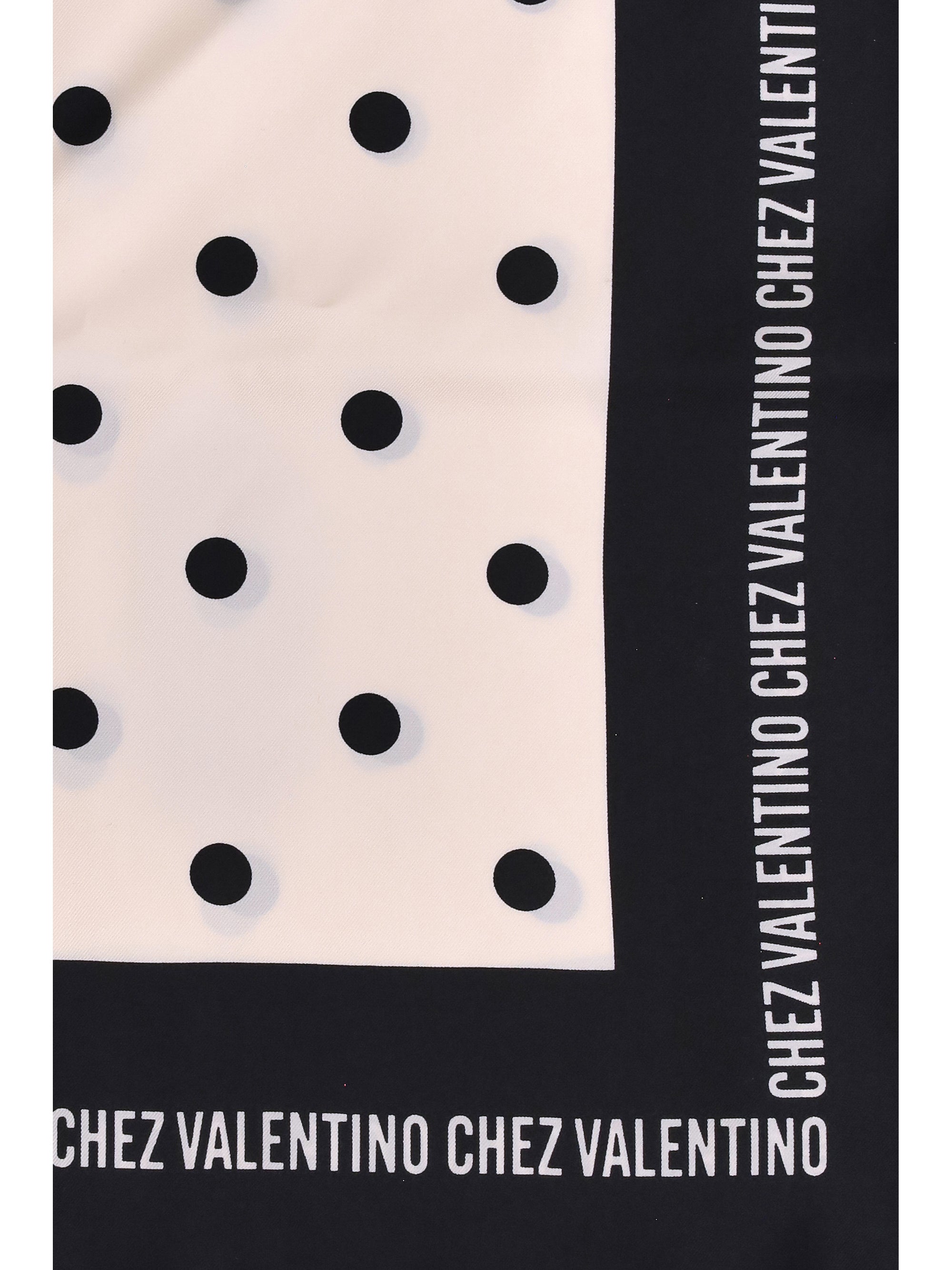 VALENTINO GARAVANI OS polka dot silk scarf