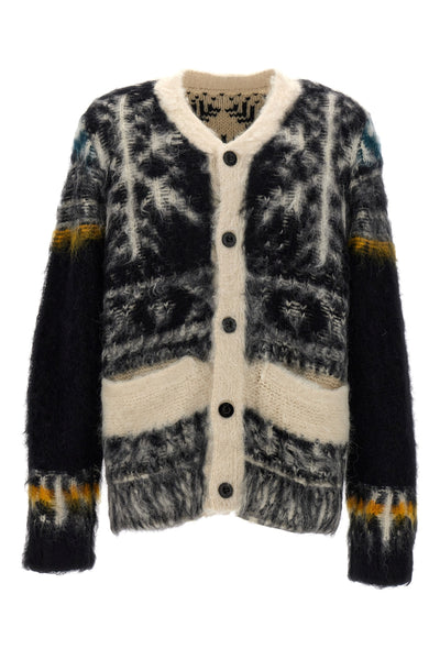 patterned sweater in alpaca blend
