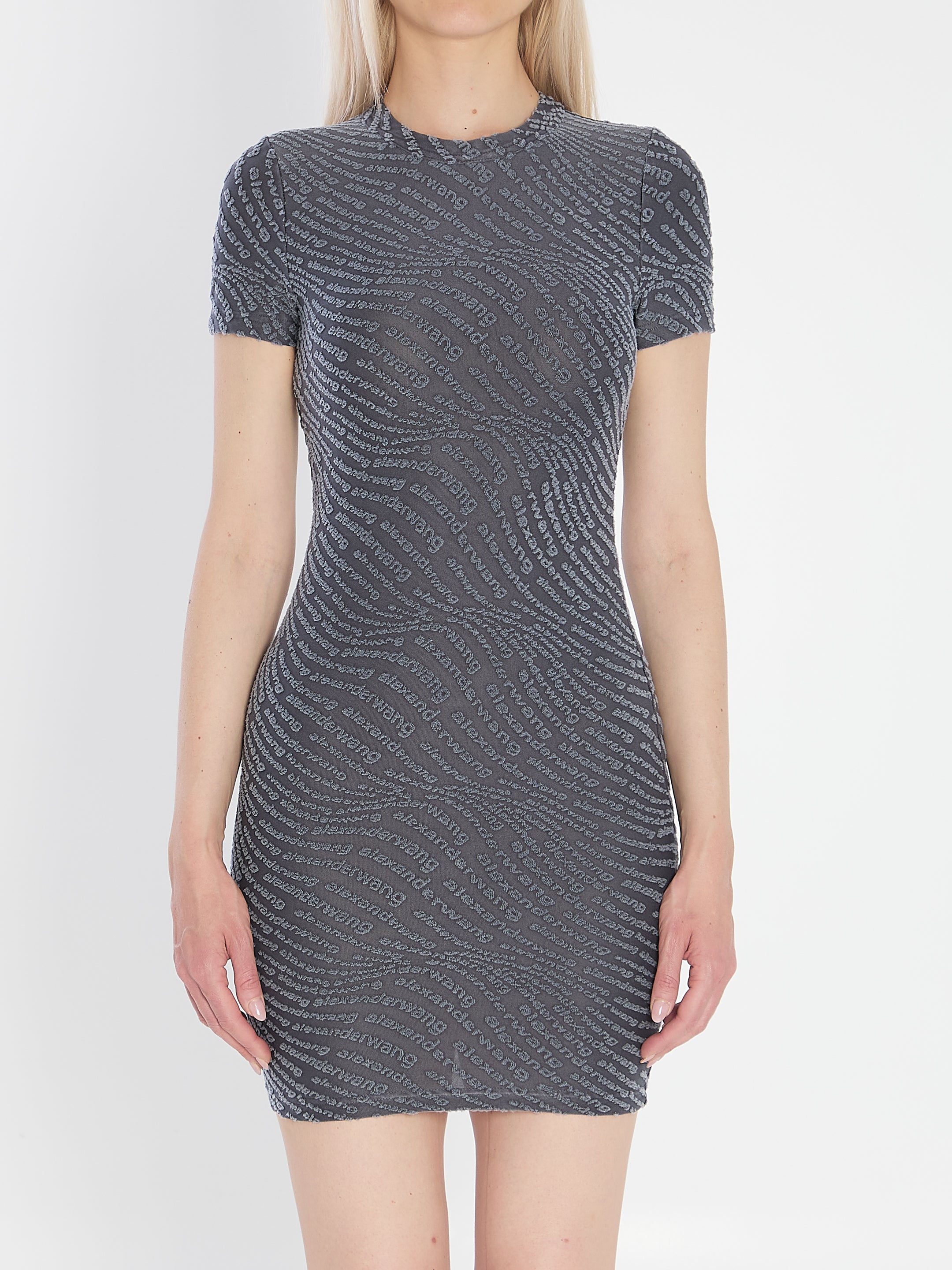ALEXANDER WANG M mini dress in graphite