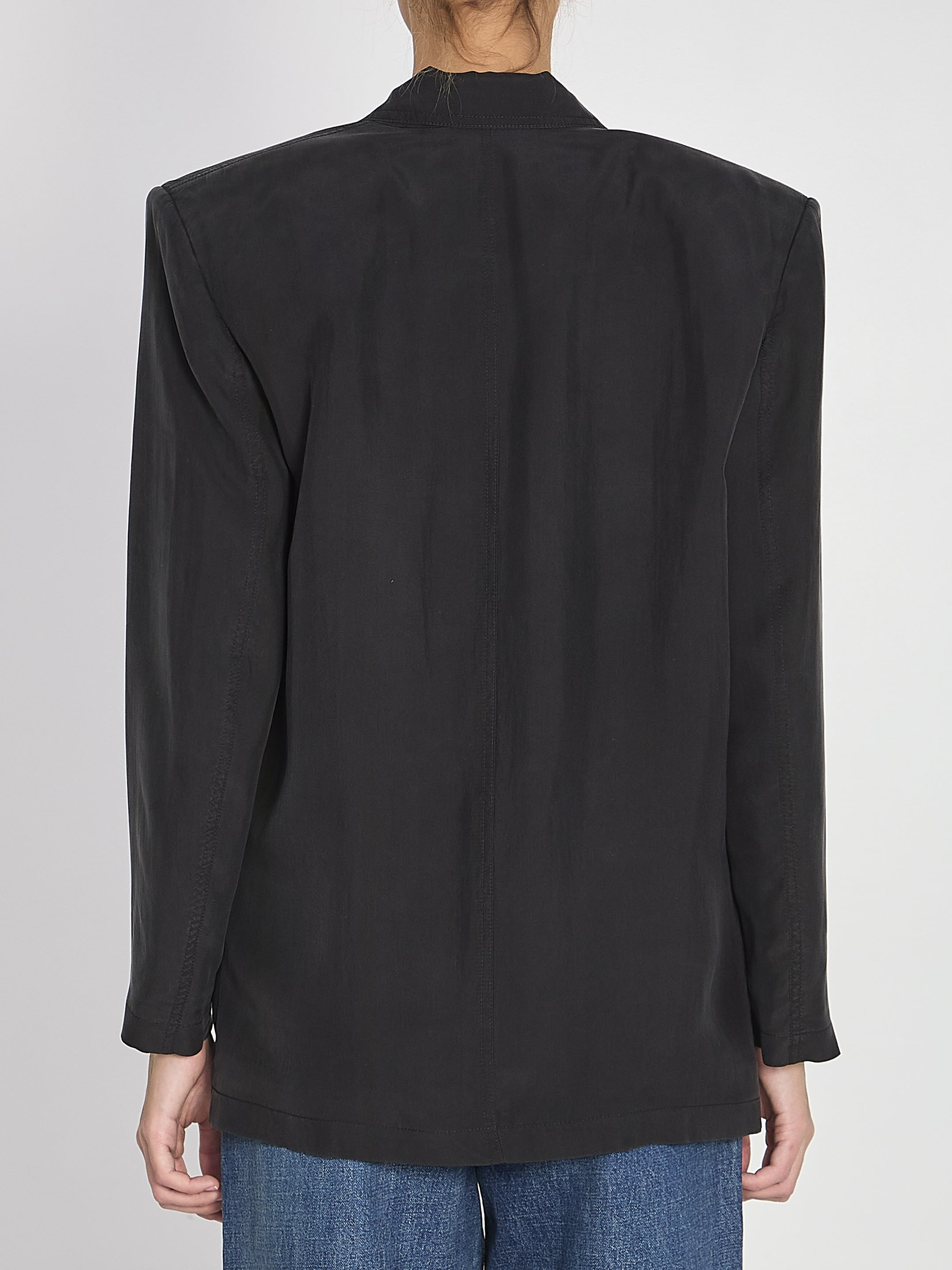 SAINT LAURENT 36 habutai silk jacket