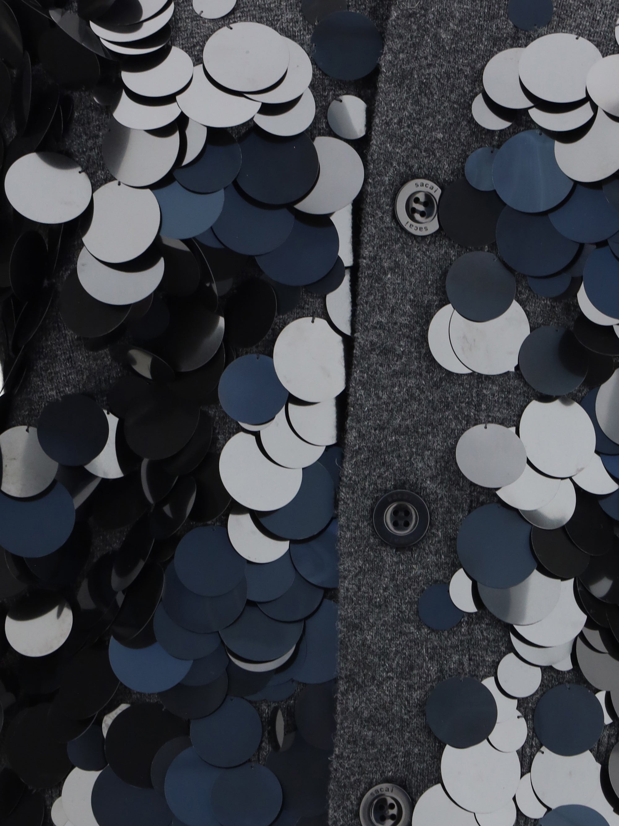SACAI 3 sequined wool cardigan