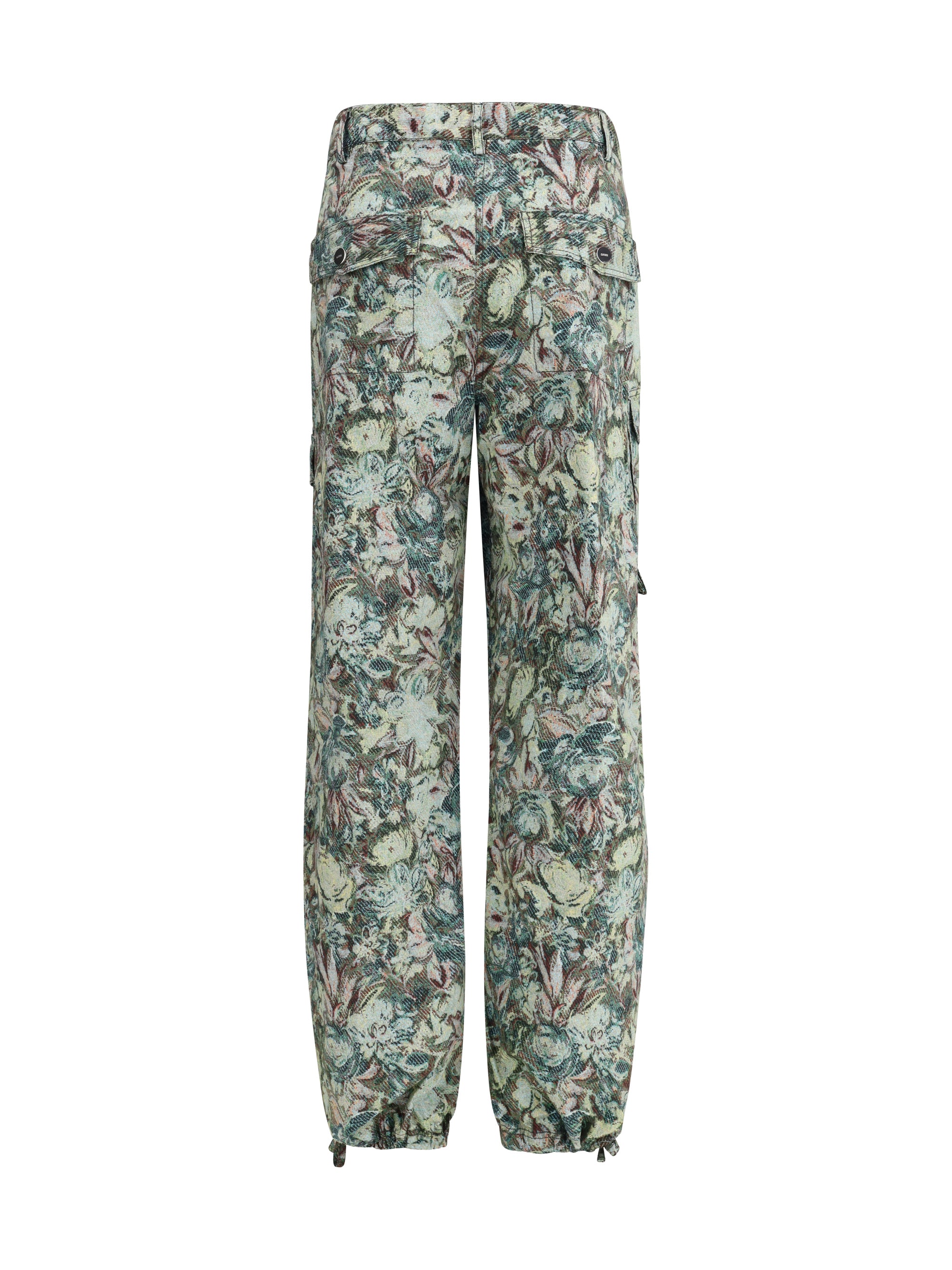 GANNI 36 printed stretched cotton pants