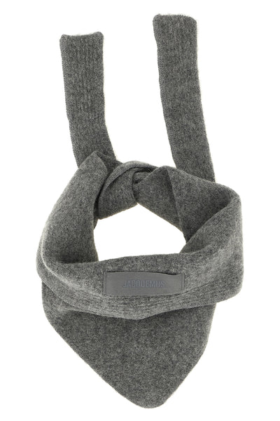the jacquemus le chal gros-grain bandana redefines the proportions of the wint