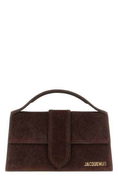 the jacquemus le grand bambino handbag is distinguished by a rigorously struct