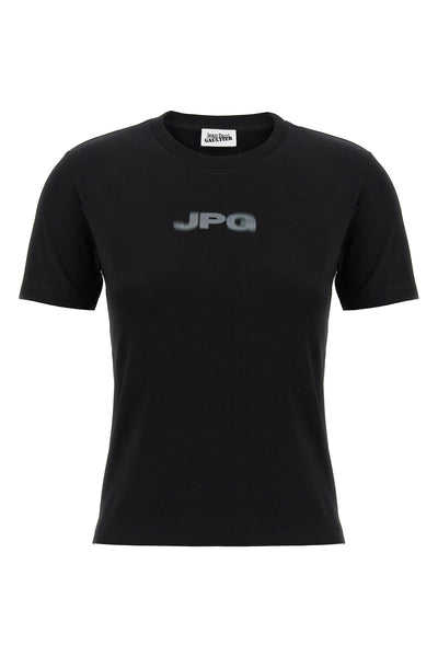 the black jpg baby tee cotton jersey t-shirt