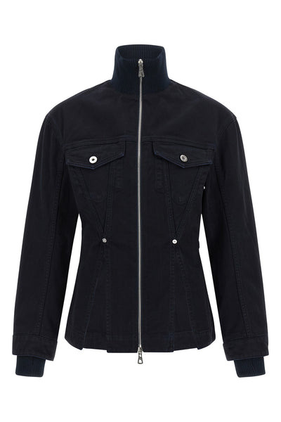 the slit denim cotton denim jacket