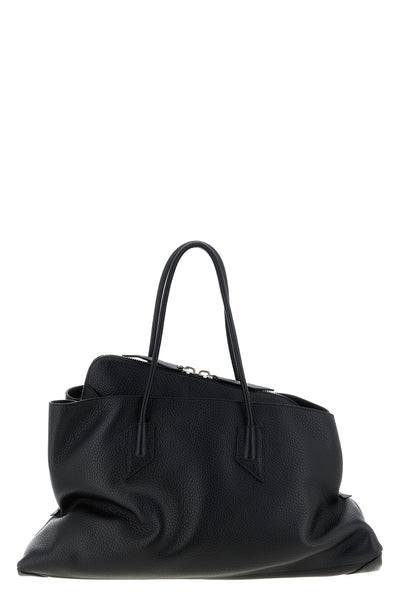 la passeggiata large shoulder bag in grain-effect leather