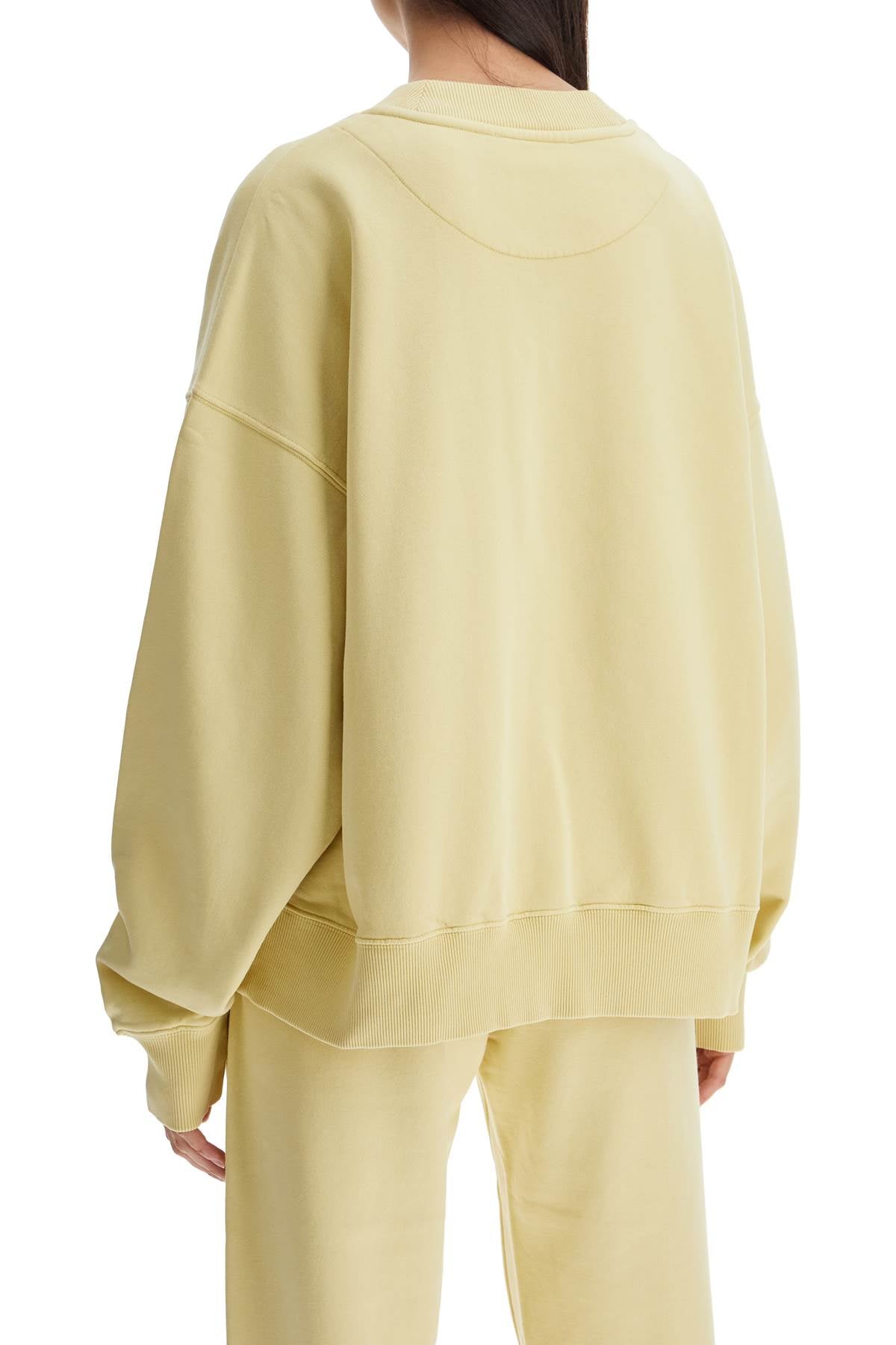 oversized hoodie fade dusty yellow in cotton