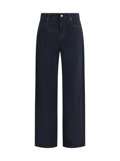 baggy pants in pure cotton satin