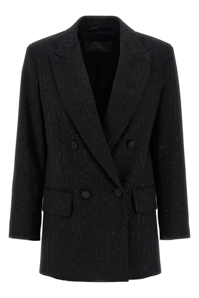appia double-breasted blazer in wool sail