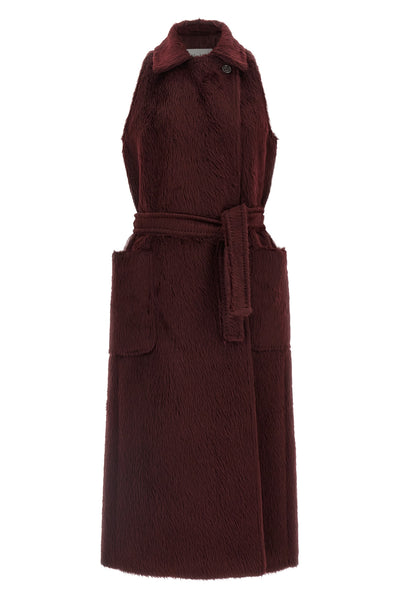 abbozzi1234 long coat in long-haired alpaca and wool fabric