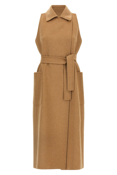 berlina1234 coat in double drap of hand-stitched baby camel