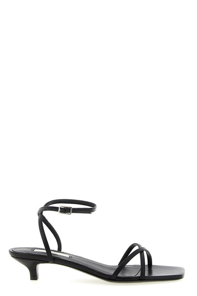 letaher crossover leather sandals