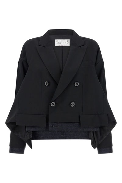 blazer in wool blend